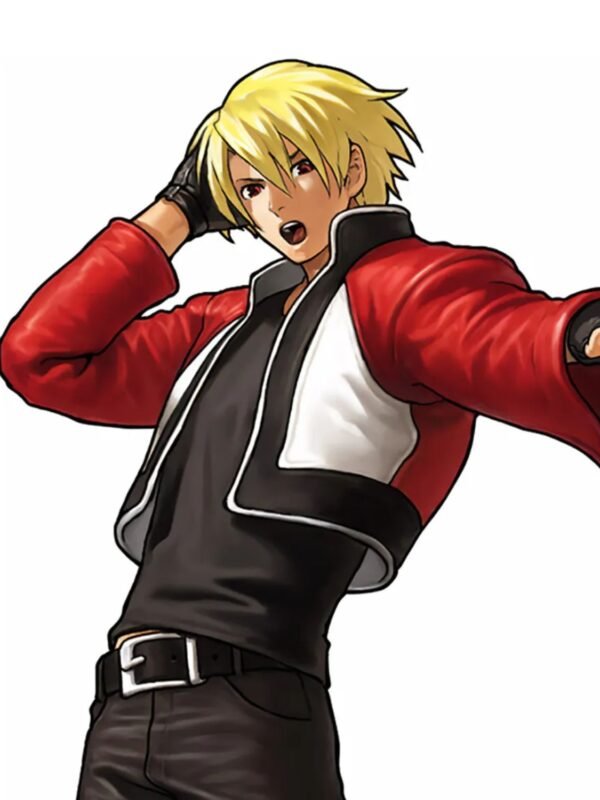 Rock Howard King of Fighters XIV White and Red Leather Jacket