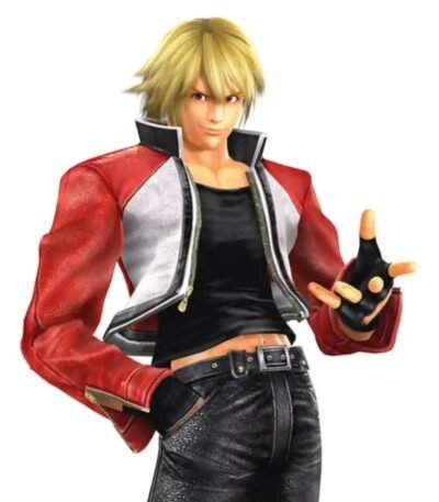 Rock Howard King of Fighters XIV White and Red Leather Jacket