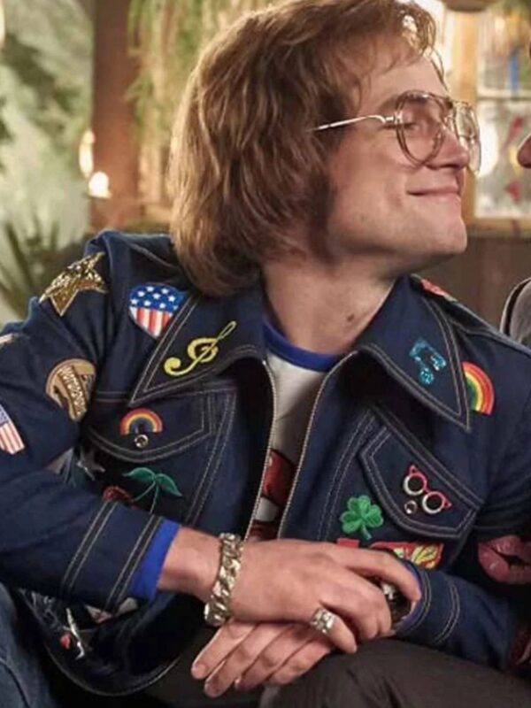 Rocketman Elton John Blue Patched Denim Jacket