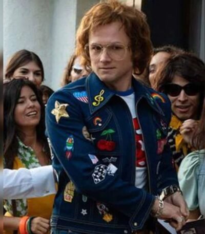 Rocketman Elton John Blue Patched Denim Jacket