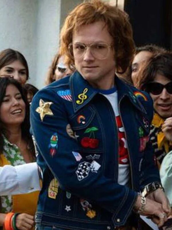 Rocketman Elton John Blue Patched Denim Jacket