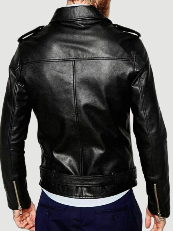 Rodey Black Biker Leather Jacket