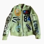 Ron Bass Kinging Olive Green Leather Jacket