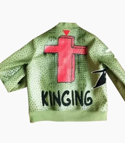 Ron Bass Kinging Olive Green Leather Jacket