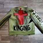 Ron Bass Kinging Olive Green Leather Jacket