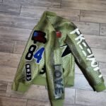 Ron Bass Kinging Olive Green Leather Jacket