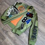 Ron Bass Kinging Olive Green Leather Jacket