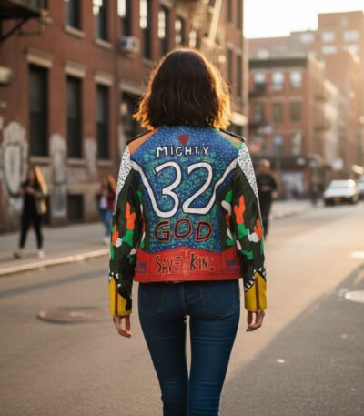 Ron Bass Mighty God Biker Leather Jacket