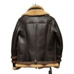 Ronald Double Belted Cuffs Collar Brown Shearling Jacket