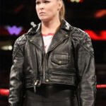 Ronda Rousey Black Biker Leather Jacket