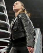 Ronda Rousey Black Biker Leather Jacket