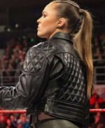 Ronda Rousey Black Biker Leather Jacket