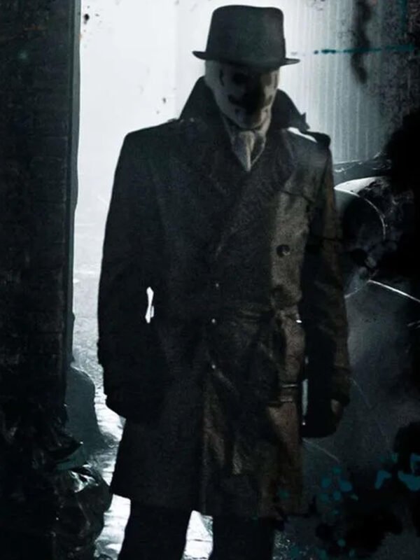 Rorschach Watchmen Double Breasted Brown Leather Coat