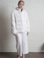 Rosa Mink Fur White Jacket