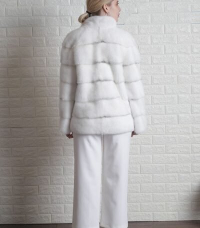 Rosa Mink Fur White Jacket