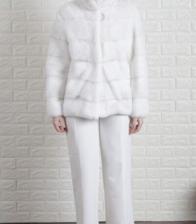 Rosa Mink Fur White Jacket