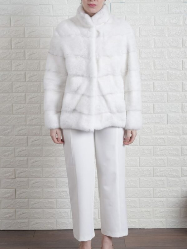 Rosa Mink Fur White Jacket