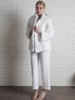 Rosa Mink Fur White Jacket