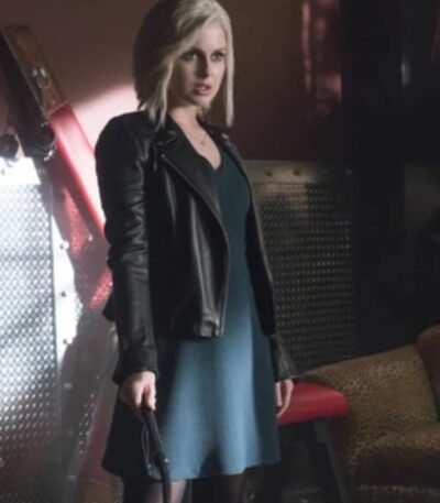 Rose McIver iZombie Black Biker Leather Jacket