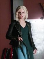 Rose McIver iZombie Black Biker Leather Jacket