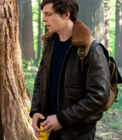 Ross Lynch Chilling Adventures of Sabrina Harvey Brown Leather Jacket