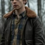 Ross Lynch Chilling Adventures of Sabrina Harvey Brown Leather Jacket
