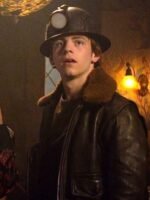 Ross Lynch Chilling Adventures of Sabrina Harvey Brown Leather Jacket