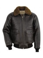 Ross Lynch Chilling Adventures of Sabrina Harvey Brown Leather Jacket