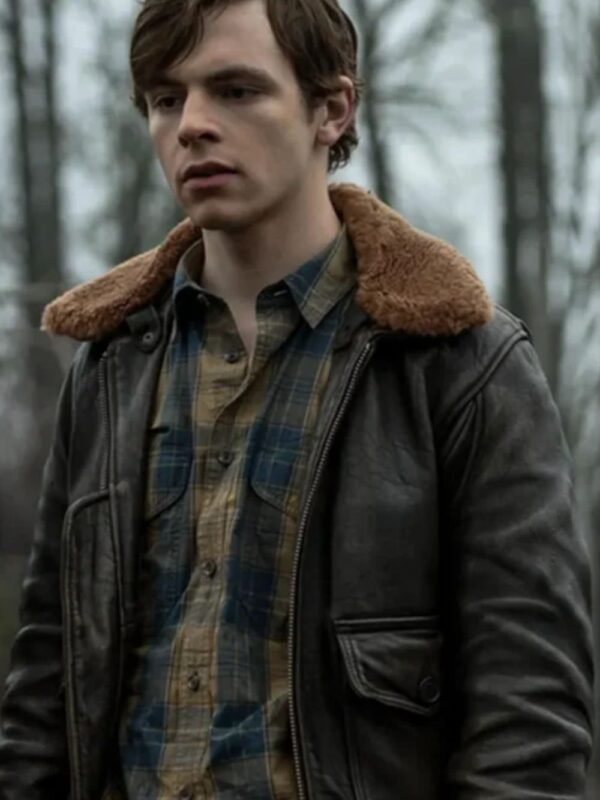 Ross Lynch Chilling Adventures of Sabrina Harvey Brown Leather Jacket