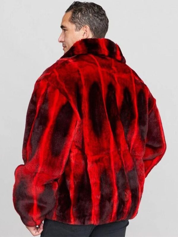 Rowan Mink Fur Red And Black Coat