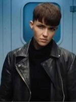 Ruby Rose SAS Red Notice Grace Lewis Leather Jacket