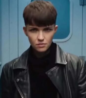 Ruby Rose SAS Red Notice Grace Lewis Leather Jacket