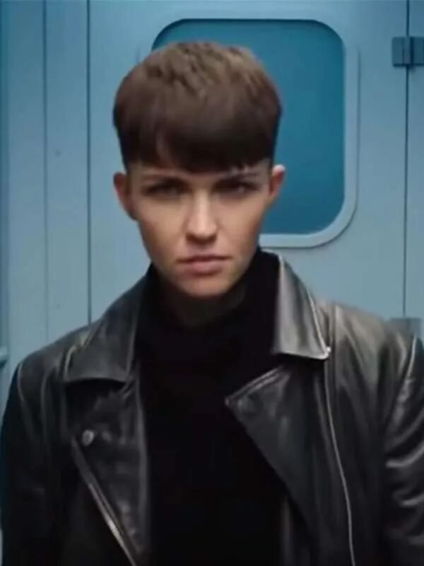 Ruby Rose SAS Red Notice Grace Lewis Leather Jacket