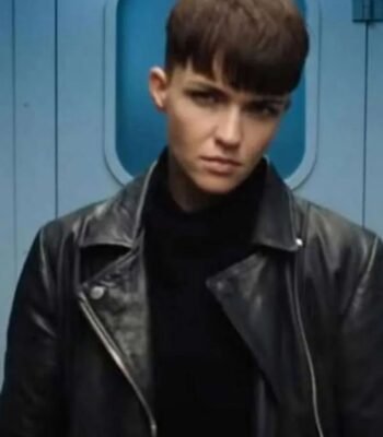 Ruby Rose SAS Red Notice Grace Lewis Leather Jacket