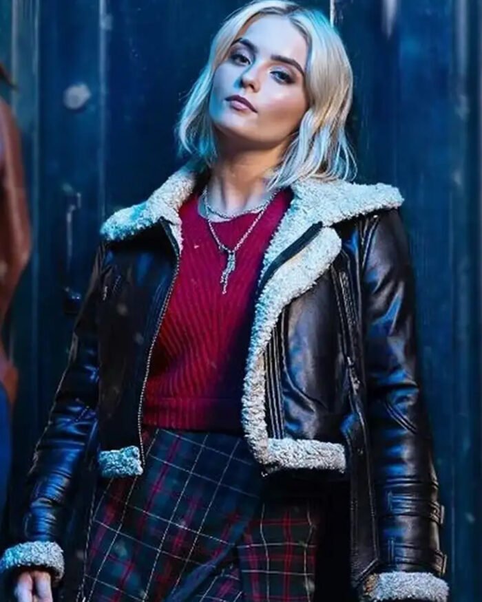 Ruby Sunday Doctor Who S14 Black Shearling Jacket 3