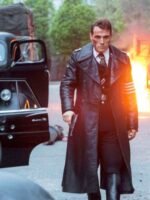 Rufus Sewell The Man in the High Castle Long Leather Coat