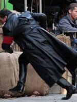 Rufus Sewell The Man in the High Castle Long Leather Coat