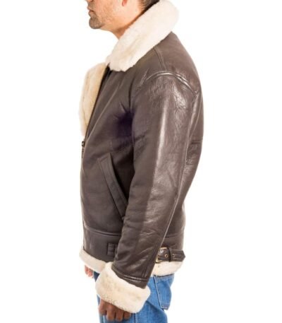 Russell Dark Brown SF Aviator Sheepskin Pilot Jacket