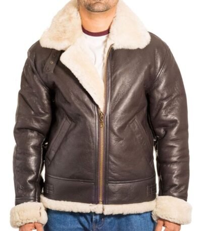 Russell Dark Brown SF Aviator Sheepskin Pilot Jacket