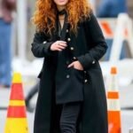 Russian Doll S02 Nadia Vulvokov Leather Black Coat