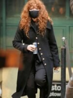 Russian Doll S02 Nadia Vulvokov Leather Black Coat