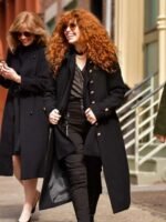 Russian Doll S02 Nadia Vulvokov Leather Black Coat