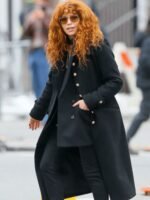 Russian Doll S02 Nadia Vulvokov Leather Black Coat