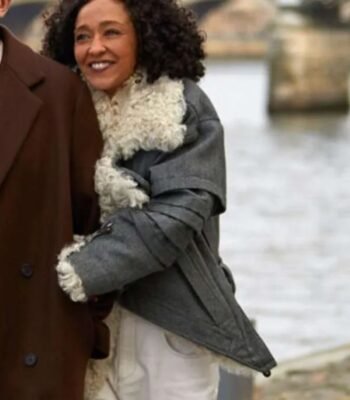 Ruth Negga Good Grief 2023 Black Sherpa Jacket