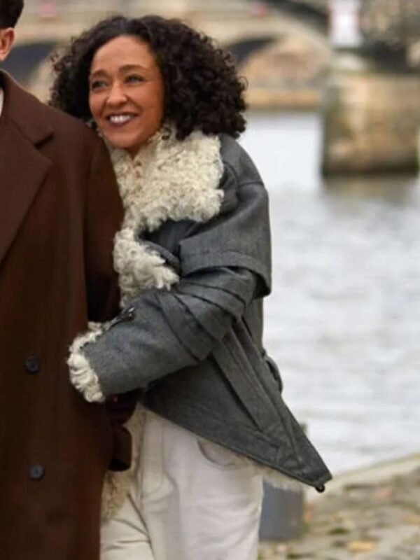 Ruth Negga Good Grief 2023 Black Sherpa Jacket