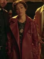 Ruth Negga Preacher Maroon Leather Coat