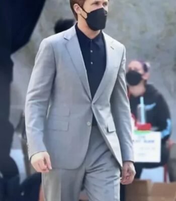 Ryan Gosling The Gray Man 2022 Notch Collar Formal Grey Suit