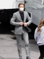 Ryan Gosling The Gray Man 2022 Notch Collar Formal Grey Suit