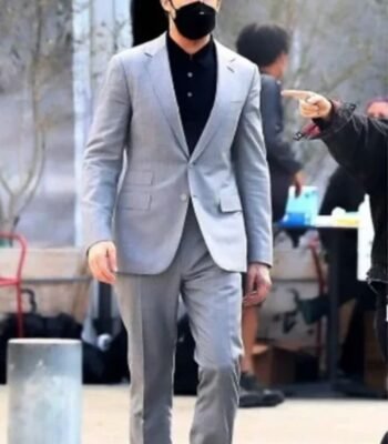 Ryan Gosling The Gray Man 2022 Notch Collar Formal Grey Suit