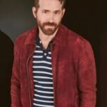 Ryan Reynolds The Adam Project Maroon Suede Jacket